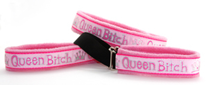 ONE of US is A Bitch Crown/Paws Black/Gray/Pink Buckle-Down Pet Leash